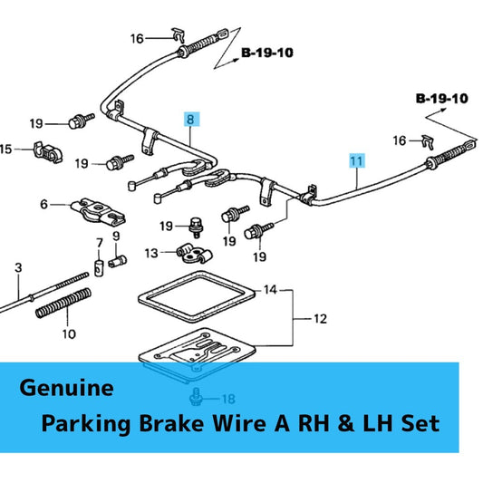 HONDA S2000 AP1 AP2 2000-2009 Genuine Parking Brake Wire A RH & LH Set OEM