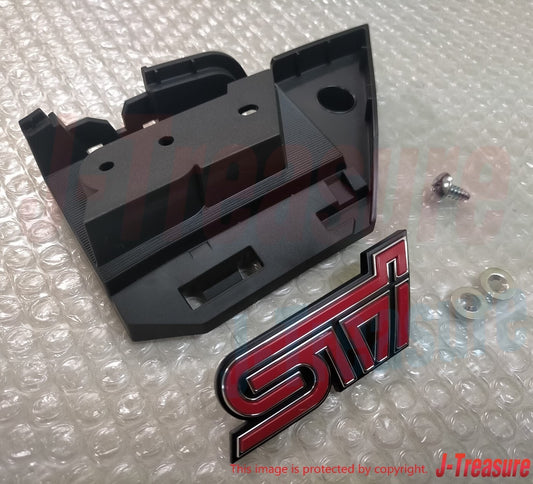 SUBARU BRZ ZC6 16-21 Genuine Front STi Emblem & Bracket & Screw 3 Piece Set OEM