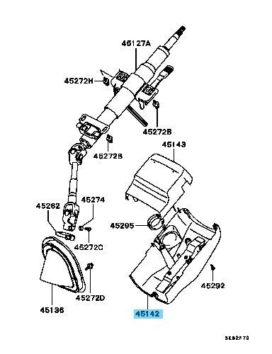 MITSUBISHI LANCER EVO 5 6 CP9A Genuine Lower Steering Column Cover MR748193 OEM