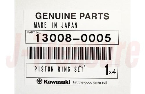 KAWASAKI NINJA ZX-10R ZX1000 04-10 Genuine Piston Ring Set 13008-0005 x4 Set OEM