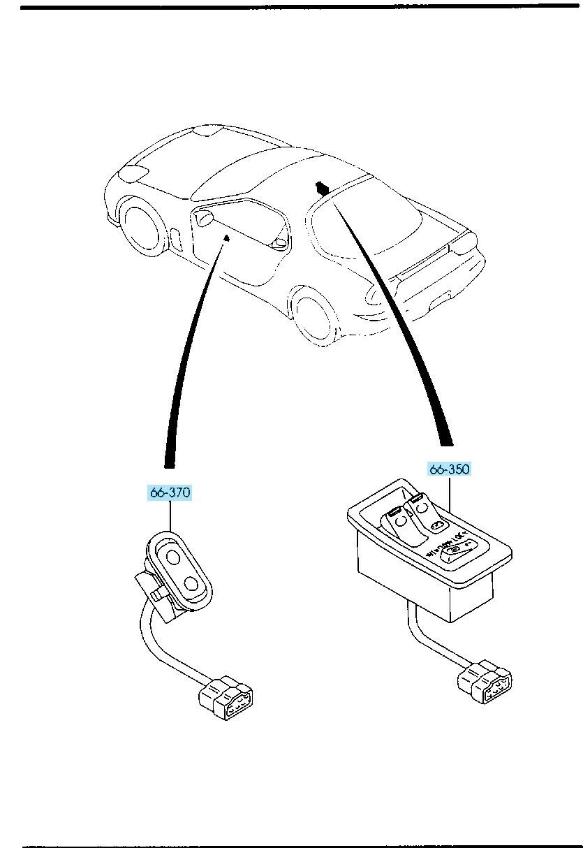 MAZDA RX-7 RX7 FD3S 1993-1995 RHD Genuine Both Side Power Window Switch Set OEM