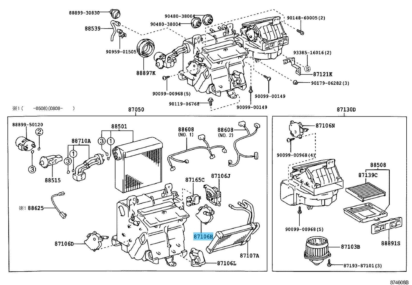 LEXUS SC430 UZZ40 02-10 Genuine Air Mix Damper Servo Sub Assy 87106-30341 OEM