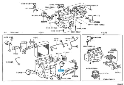LEXUS SC430 UZZ40 02-10 Genuine Air Mix Damper Servo Sub Assy 87106-30341 OEM