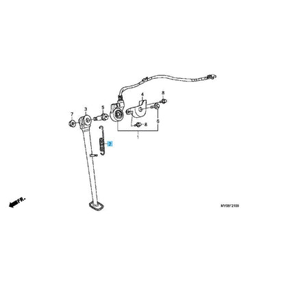 HONDA XR650L 1993-2009 2012-2025 Genuine Main Stand Spring 50522-KM3-000 OEM
