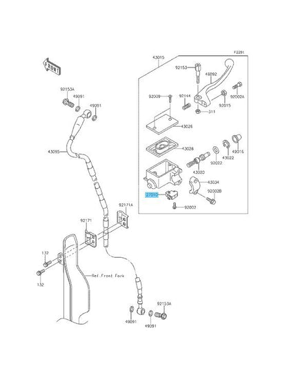 KAWASAKI KLX450R 2012-2015 2018-2019 Genuine Brake Switch 27010-0025 OEM