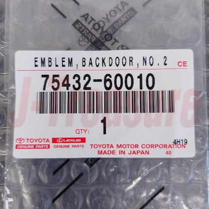 TOYOTA LAND CRUISER FZJ80 Genuine Back Door 24VALVE Emblem Plate 75432-60010 OEM