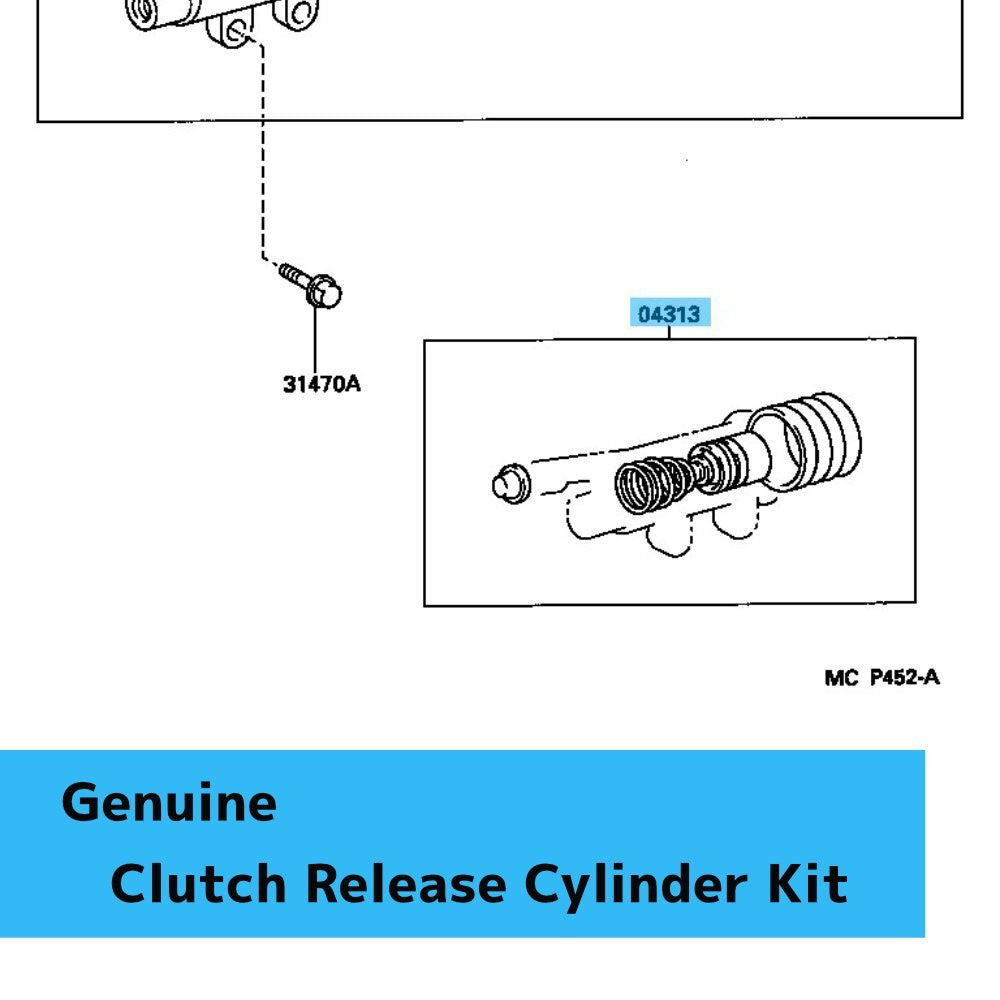 TOYOTA SUPRA JZA80 '93-98 Genuine Clutch Release Cylinder Kit 04313-14020 OEM