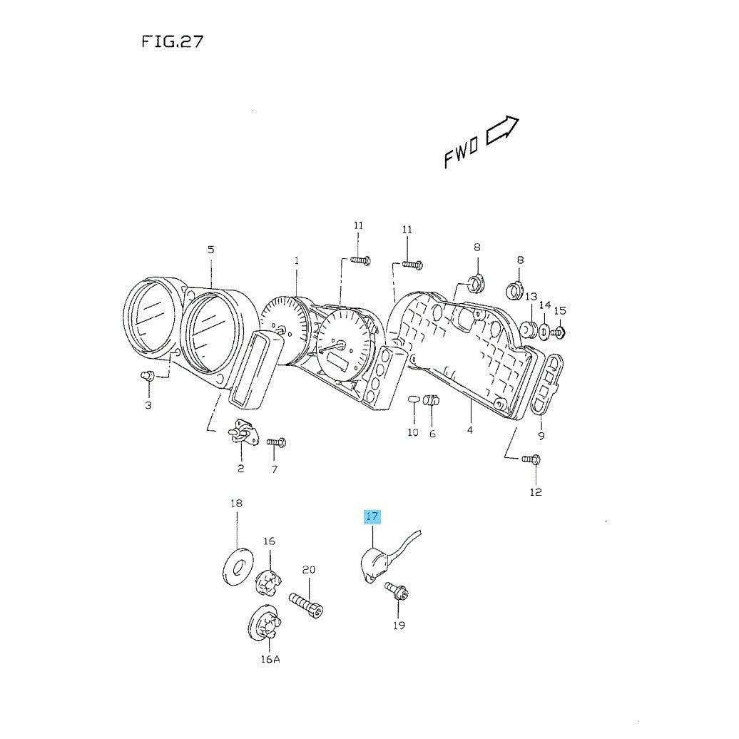 SUZUKI GSX-R750 '96-09 '11-19 '21-23 Genuine Speed Sensor 34990-35F00 OEM