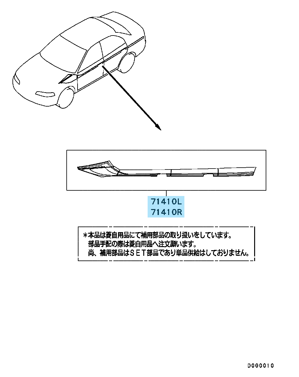 MITSUBISHI LANCER EVO6 VI Genuine Tommi Makinen Side Decal Right & Left Set OEM