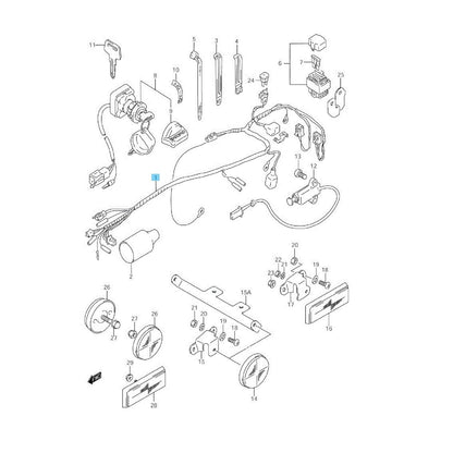 SUZUKI QUADSPORT LT80 1996-2006 Genuine Wiring Harness 36610-40B20 OEM