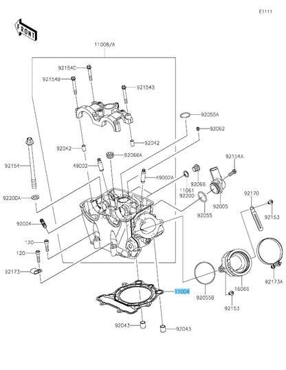KAWASAKI KX250 21-24 Genuine Piston & Ring Set & Pin & Gasket & Pin Snap Set