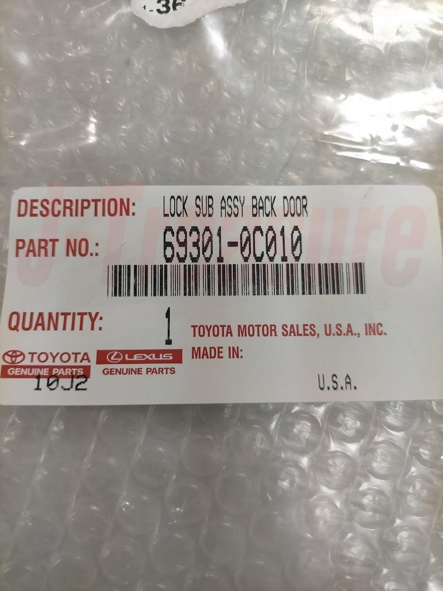 TOYOTA SEQUOIA 2001-2007 Genuine Rear Tailgate Lock Latch Assy 69301-0C010 OEM