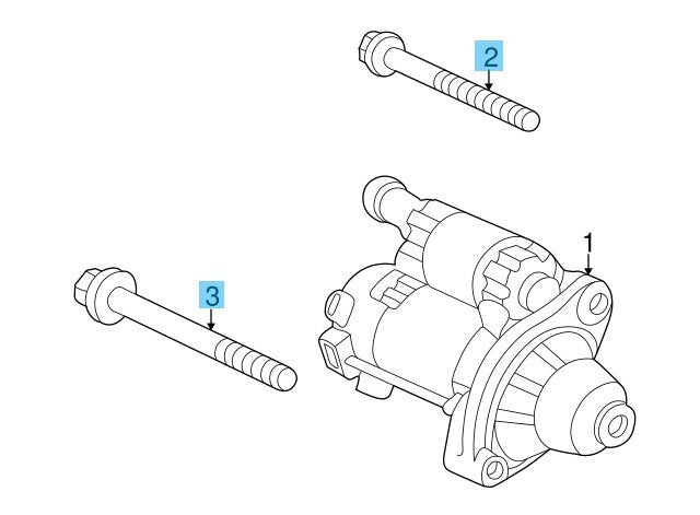 HONDA CR-V RD5 RE3 RE4 2002-2014 Genuine Starter Bolt Upper & Lower Set OEM