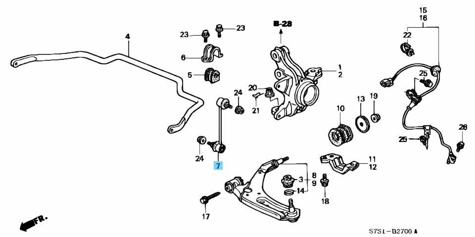 HONDA STEPWGN RF3 04-05 Genuine Front Stabilizer Link R & L 51320-S7S-003 x2 set