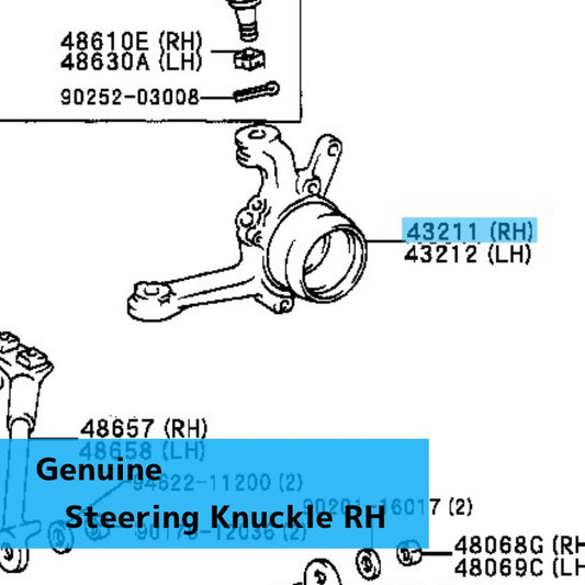TOYOTA SUPRA JZA80 1993-1998 Genuine Steering Knuckle RH 43211-24020 OEM