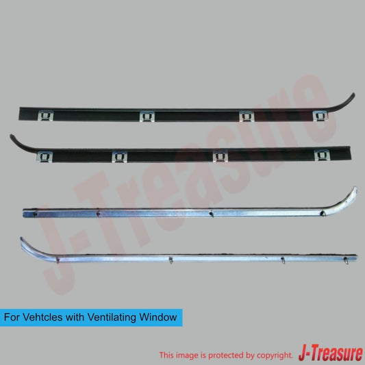 TOYOTA LAND CRUISER FJ40 '81-83 Genuine Fr/Door Glass W/strip In Out R & L Set