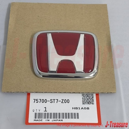 HONDA INTEGRA DC2 DB8 TYPE-R 97-01 Genuine Front Red Emblem 75700-ST7-Z00 OEM