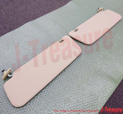 TOYOTA PICKUP TRUCK 1979-1983 Genuine Sunvisor Tan Beige Right & Left Set OEM