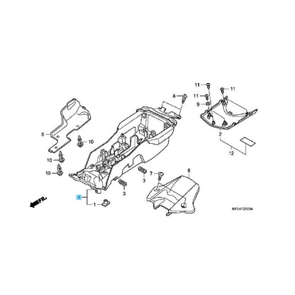 HONDA CBR1000RR 2008-2016 Genuine Rear Fender B 80105-MFL-000 OEM