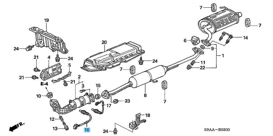 HONDA CR-V RD6 RD7 2005-2006 Genuine Laf Sensor 36531-PPA-003 OEM