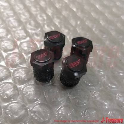 SUBARU BRZ ZD8 2021- Genuine STI Wheel Valve Cap Set Black ST28102Z2000 OEM