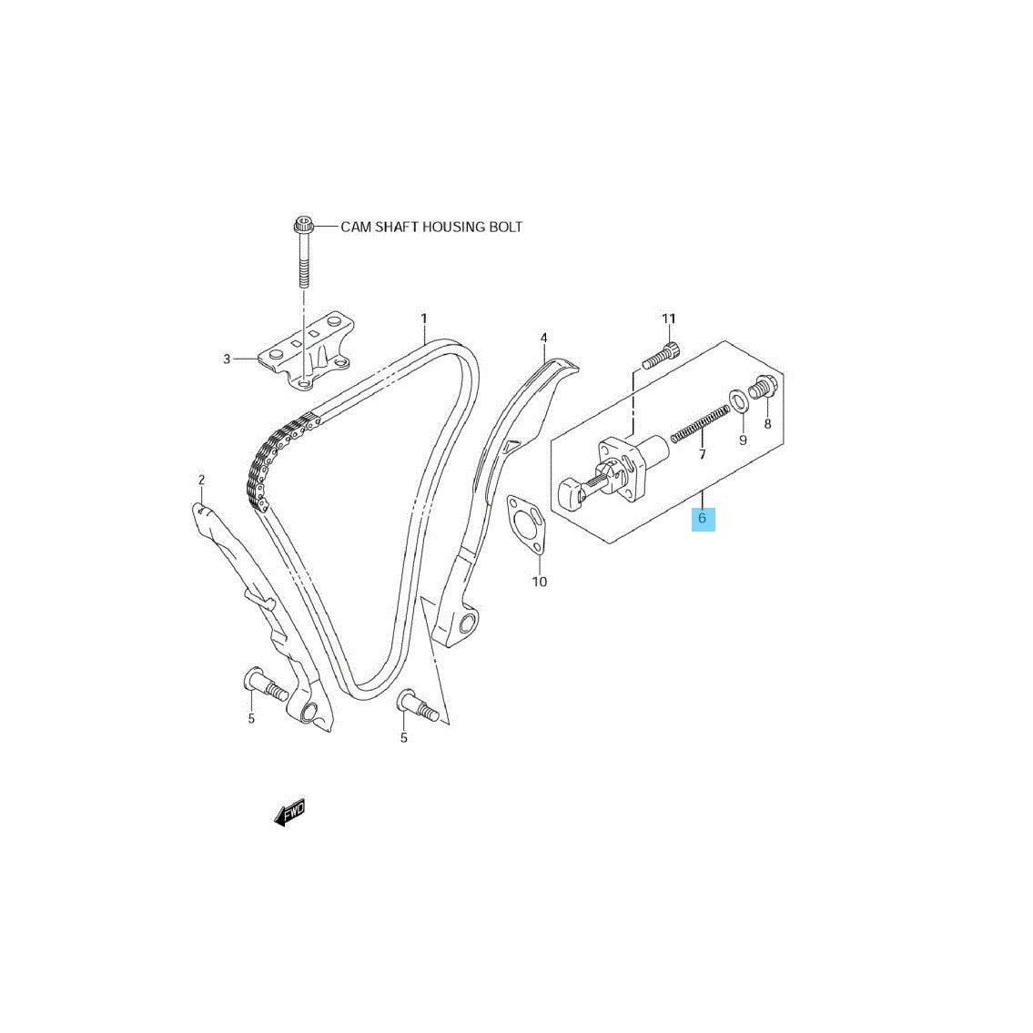 SUZUKI GSX-R600 GSX-R750 '06-07 Genuine Tensioner Adjuster Assy 12830-44G00 OEM