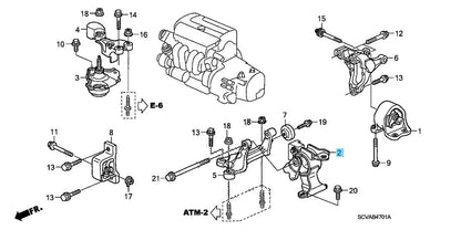 HONDA ELEMENT YH2 '03-11 Genuine Transmission Mounting Rubber Assy For A/T OEM
