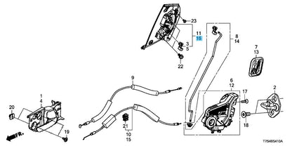 HONDA HR-V RU# '16-22 Genuine Rear Outer Door Handle Assy LH 72680-T7A-J01 OEM