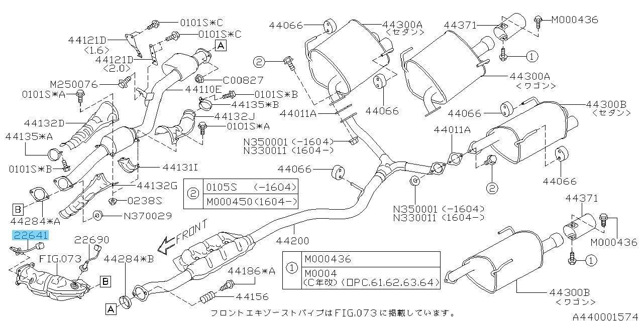 SUBARU WRX VAG 2015-2021 Genuine Air/Fuel Ratio Sensor Assy 22641AA650 OEM