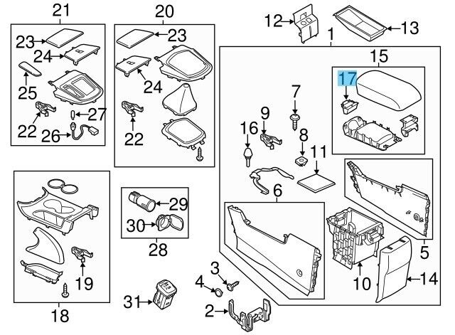 MAZDA CX-5 KE### 2013-2016 Genuine Console Lid Lock KA0G-64-45YA-02 OEM