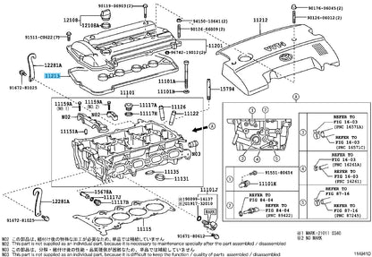 TOYOTA COROLLA NZE141 Genuine Cylinder Head Cover Gasket 11213-21020 OEM