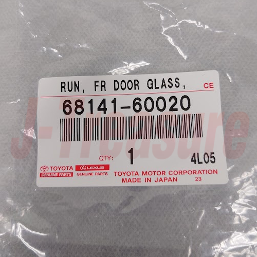 TOYOTA LAND CRUISER PRADO KZJ7# Genuine Front Door Glass Run 68141-60020 OEM