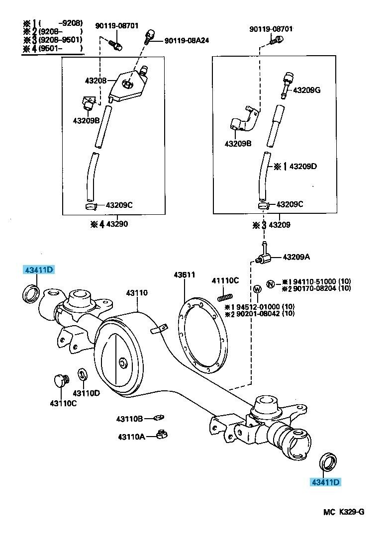 TOYOTA LAND CRUISER FZJ80 91-97 Genuine Front Drive Shaft Oil Seal RH & LH set