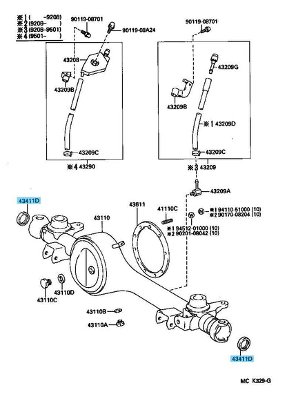 TOYOTA LAND CRUISER FZJ80 91-97 Genuine Front Drive Shaft Oil Seal RH & LH set