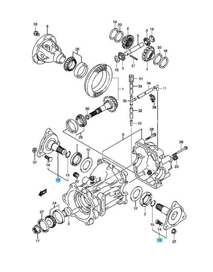 SUZUKI SX4 Genuine Rear Differential Gear Drive Shaft Flange OEM For 4WD