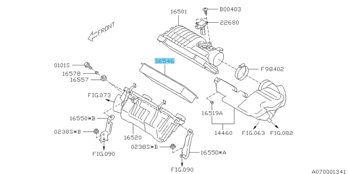SUBARU IMPREZA GE GH 2008-2016 Genuine Air Cleaner Element 16546AA120 OEM