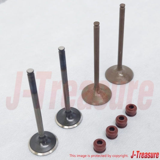 HONDA CRF250R 04-07 Genuine Intake Valve x2 & Exhaust Valve x2 Stem Seal x4 Set