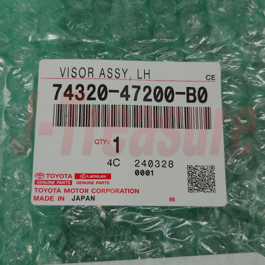 TOYOTA PRIUS ZVW3#L 2010-2015 Genuine Front Visor Assy LH 74320-47200-B0 OEM