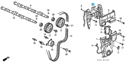 HONDA CR-V RD1 RD2 1997-2001 Genuine Timing Belt Back Cover 11840-PR4-A00 OEM