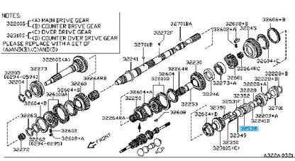 NISSAN 240SX S14 '94-97 Genuine Transmission Gear Roller Bearing 32351-V5012 OEM