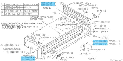 SUBARU SAMBAR TRACK TT# KS# Genuine Gate Cover Set For 3-Way Drop Side Truck OEM