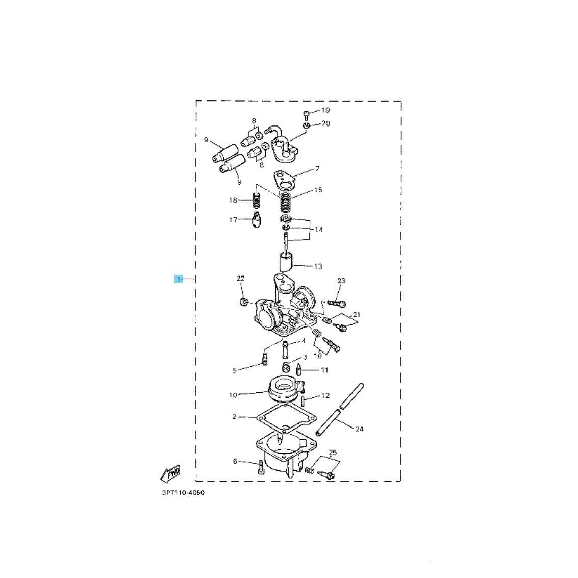 YAMAHA PW50 Y-ZINGER 81-83 85-87 90-02 Genuine Carburetor Assy 1 4X4-14101-00-00