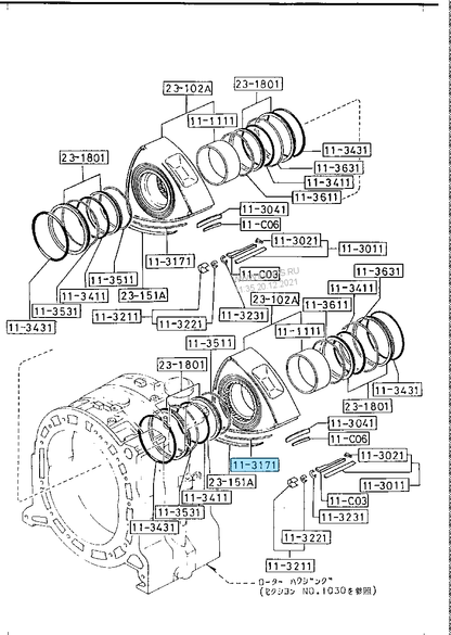 MAZDA RX-7 RX7 FC3S 1986-1991 Genuine Side Seal Spring N326-11-C17 Set of 12 OEM