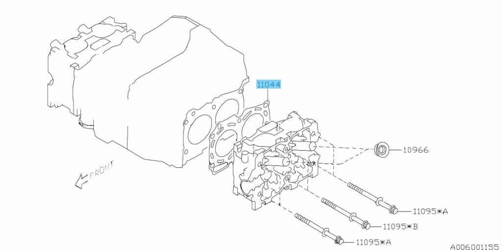 SUBARU FORESTER SG5 2003-2008 Genuine Cylinder Head Gasket 11044AA651 OEM