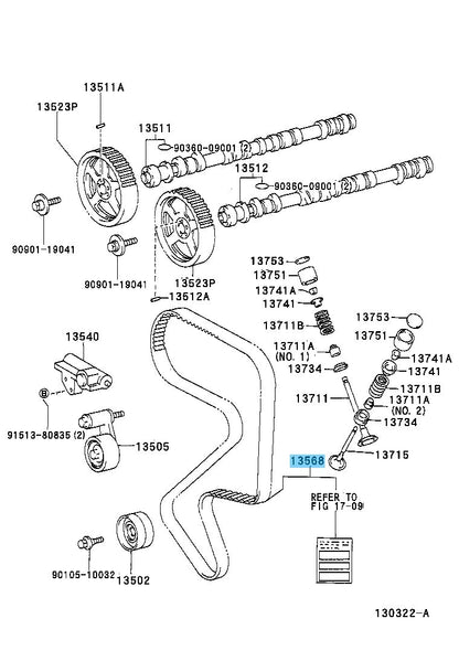 TOYOTA RAV4 SXA10 MR2 SW20 Genuine 3SGE 3SGTE Timing Belt 13568-79315 OEM