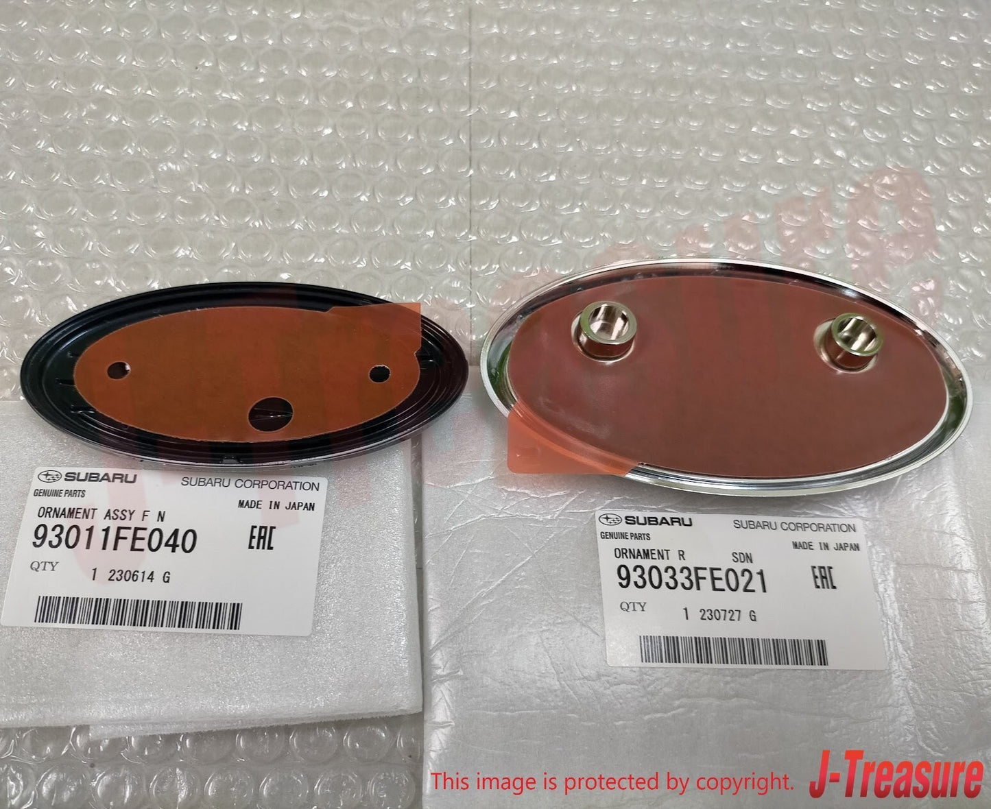 SUBARU IMPREZA WRX STI GD# 03-05 Genuine Subaru Oval Front & Rear Emblem Set OEM