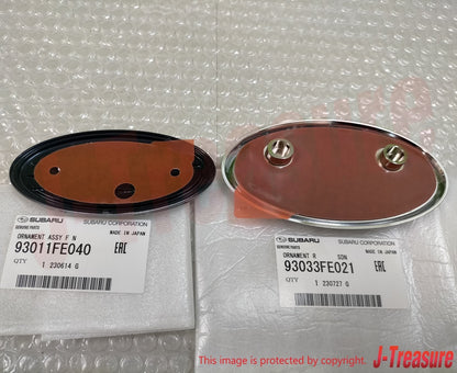 SUBARU IMPREZA WRX STI GD# 03-05 Genuine Subaru Oval Front & Rear Emblem Set OEM