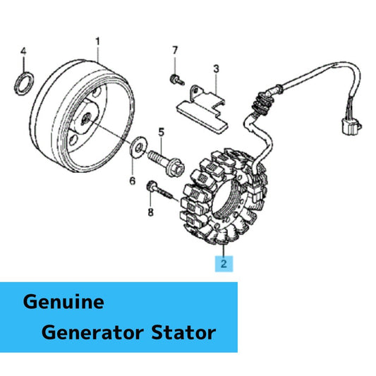 HONDA VT750RS SHADOW RS '10-13 Genuine Generator Stator 31120-MFE-641 OEM
