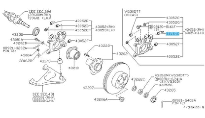 NISSAN 300ZX Z32 1991-1994 Genuine Rear HICAS Ball Joint Assy 55154-30P01 OEM