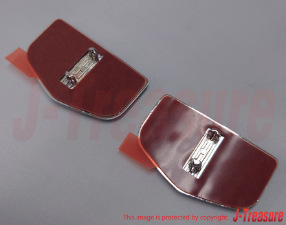 NISSAN SKYLINE R33 93-98 Genuine Front Fender Emblem Red "GT" 63896-15U00 x2 Set